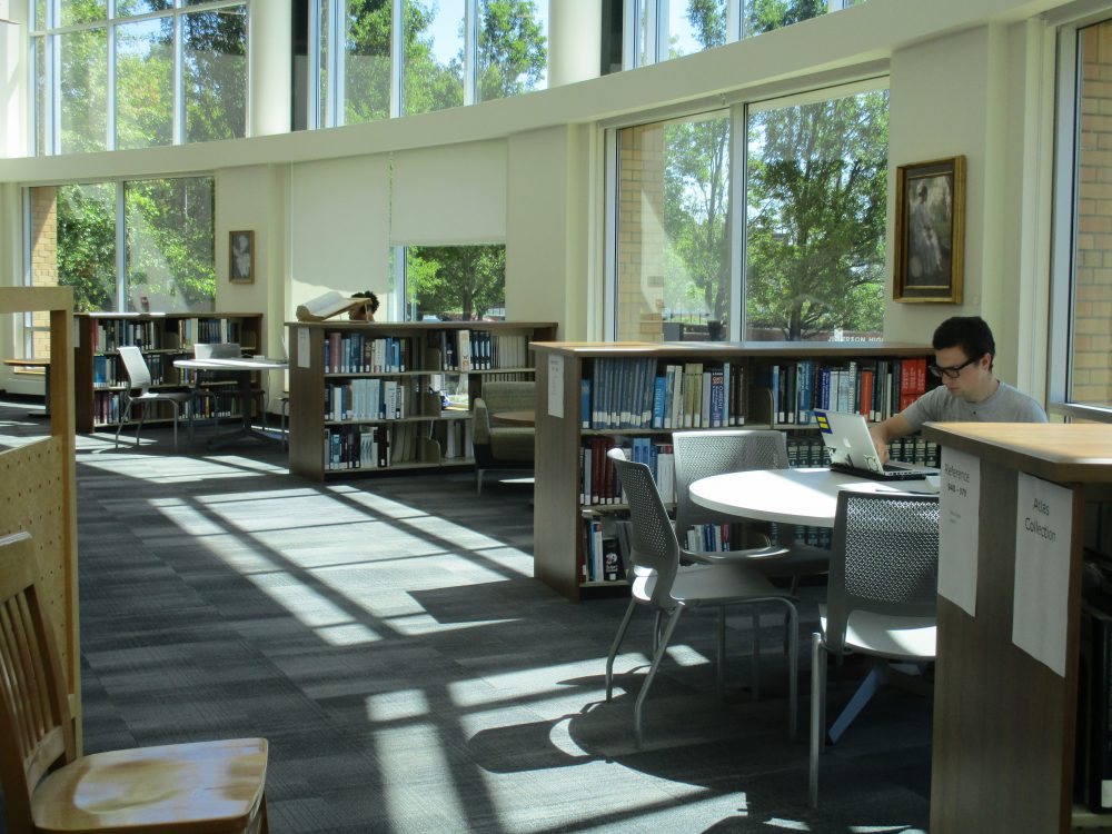 Cascade's Library has several places for students to work, in open common areas as well as reservable study rooms. 