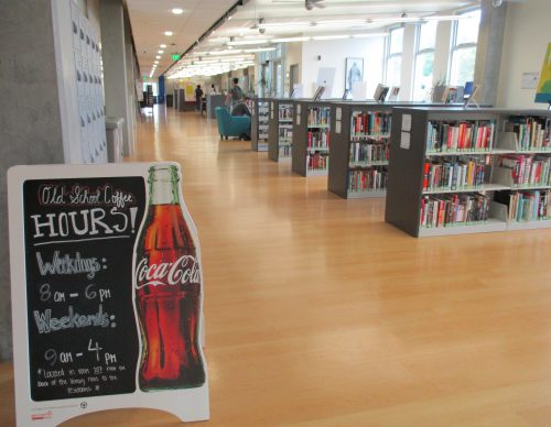Old School Coffee, located on the ground floor of the Southeast Campus library, is open to the public as well as students and staff.