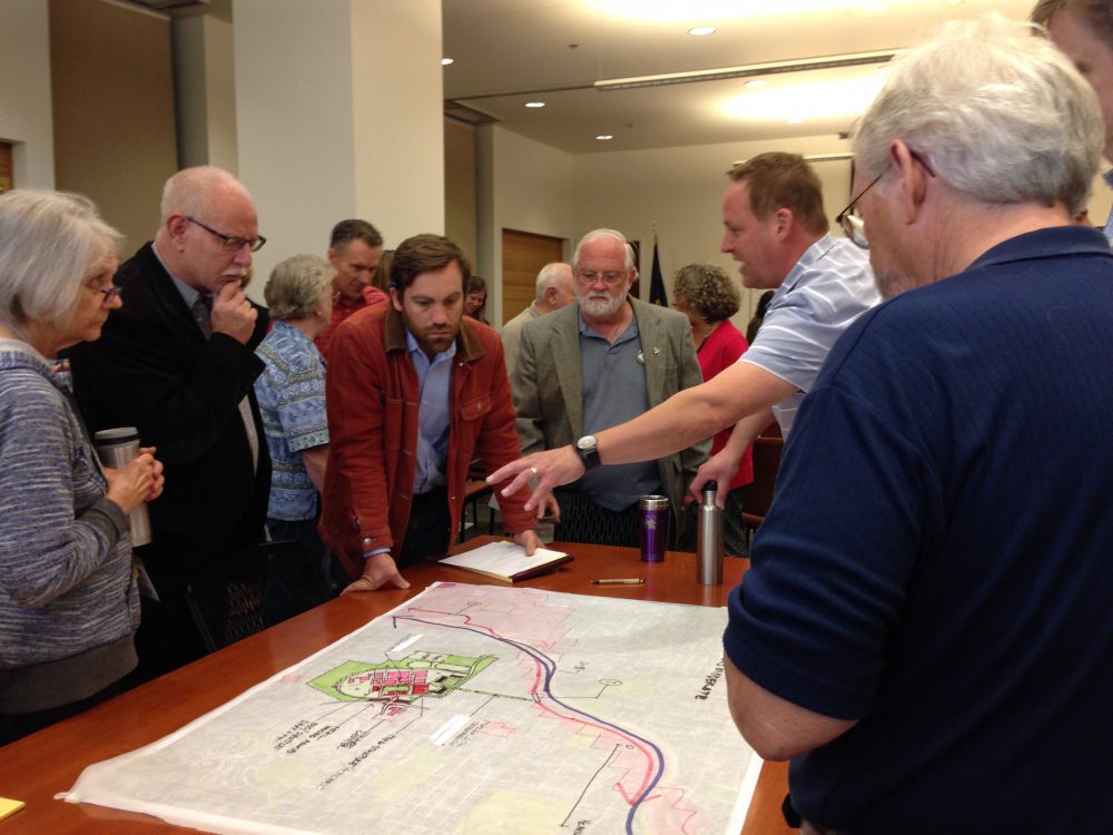 GBD architect Keith Skille was among those who helped create drawings of potential development options for Sylvania Campus. 