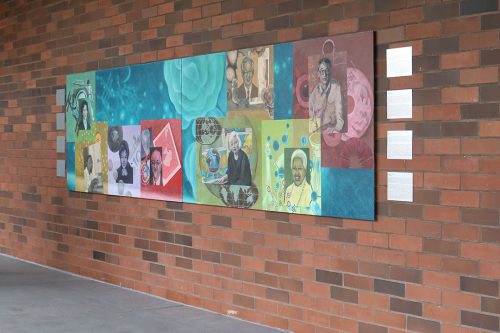 "Faces of Science Mural."