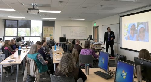 Greiner presented during Cascade's Community Learning Day.