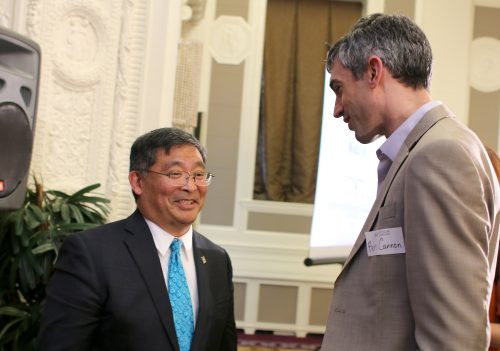 Mitsui with HECC Executive Director Ben Cannon at City Club.