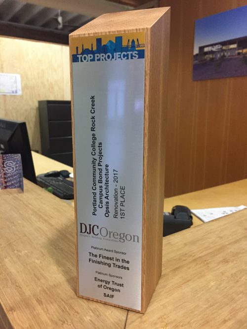 PCC Rock Creek earns first prize for renovation at this year's TopProjects competition.