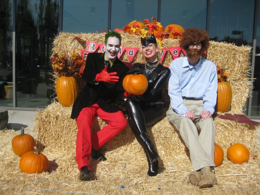 Making an appearance at this year's Harvest Fest was (left to right): The Joker, Cat Woman and Bob "Happy Trees" Ross.