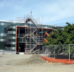 The exterior of Building 7 at Rock Creek Campus - late August