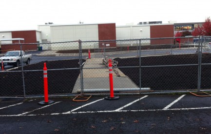  The fencing blocking this new walkway will be gone by Monday morning and people will be able to use the sidewalk between Mt. Tabor and the Administration Building.