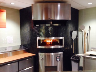 The dining facilities in Cascade's new Student Union include a gleaming pizza oven.