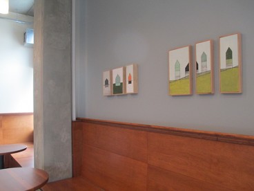 Old School Coffee is featuring a rotating exhibit of artwork by local artists. Photo by Katherine Miller