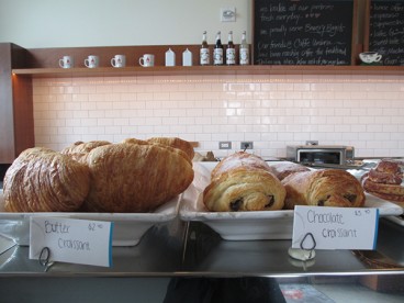 Pastries at Old School Coffee are all made on site. Bagels come fresh every morning from Bowery Bagels. Photo by Katherine Miller 