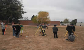 St. Helens High School Surveying Students surveying