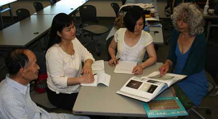 Group of students reading together